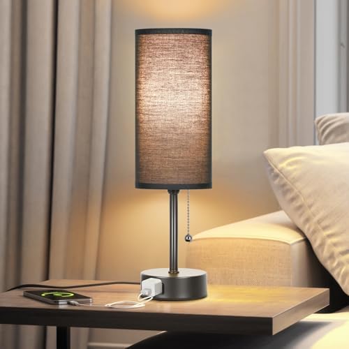 Dott Arts Table Lamp for Bedroom, 3-Color Bedside Lamps with Pull Chain - Image 5