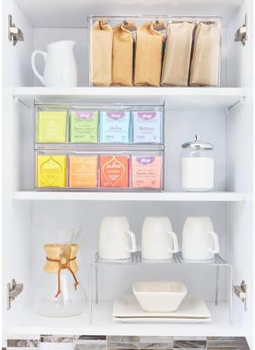 iDesign XL Tea Bag Organizer, Clear, 4-Section - Image 5
