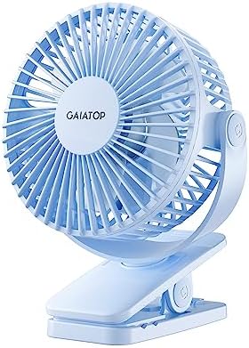 Gaiatop Portable Clip on Fan, Mini Personal Quiet Rechargeable Fan by GAIATOP