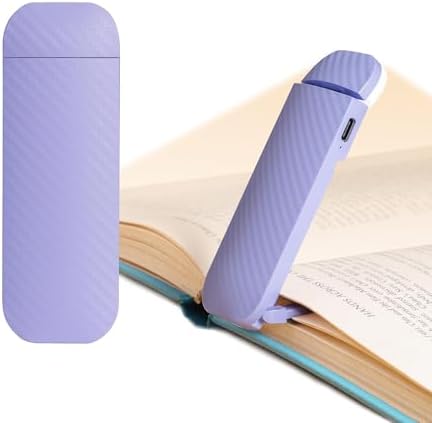 HEMONNKAM Book Reading Light, Rechargeable Clip on Booklight, Eye Caring 3 Color Temperatures & 5 Brightness Levels, Night Use for Bed, Long Lasting, Reading at Night in Bed, Romantic Purple by HEMONNKAM