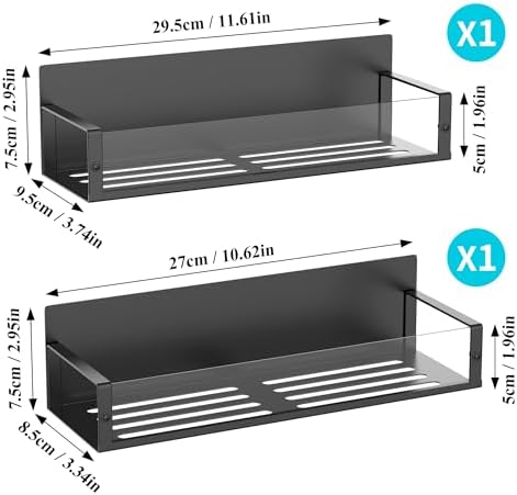 HuggieGems Metal Magnetic Spice Rack for Refrigerator Clear, 2 Pack - Image 6