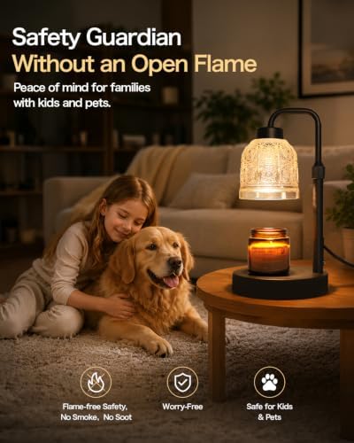 AIFEI Candle Warmer Lamp with Timer, 2/4/8H Auto-Off Candle Lamp, Black - Image 2