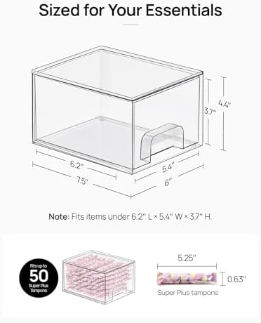 Vtopmart 2 Pack Small Clear Stackable Storage Drawers for Desk, Countertop - Image 2