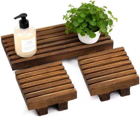 Klunk Wooden Risers, Wood Bathroom Tray & Kitchen Counter Riser, Set of 3 by Unknown