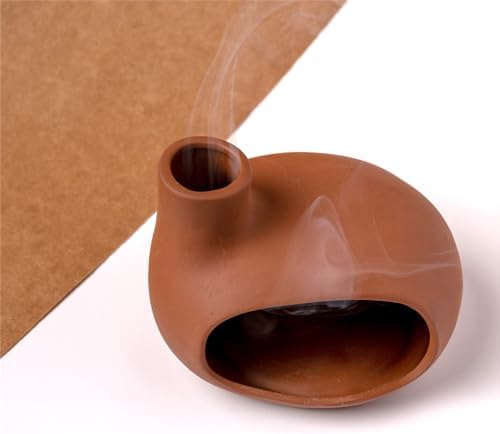 Terracotta Palo Santo Holder - Modern Chiminea Incense Burner for Yoga - Image 5