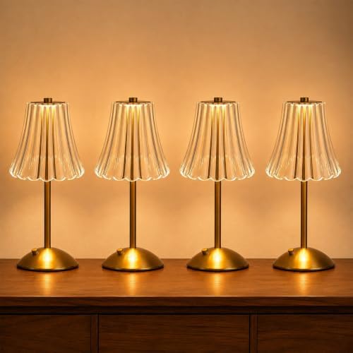 Nusogon 4 Pack Rechargeable Cordless Table Lamp, Touch Control Desk Lamp by Nusogon
