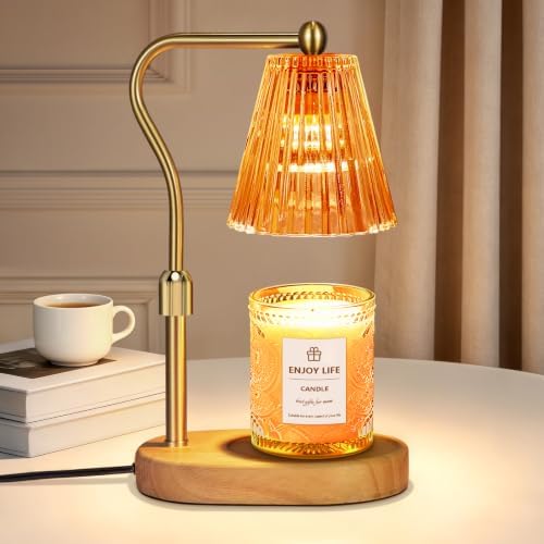 seenlast Red Candle Warmer Lamp with Timer Dimmer Adjustable Height,Mothers Day Gifts,Electric Wax Warmer Vintage Home Decor for Scented Jar Candles,Birthday Gifts for Women by seenlast