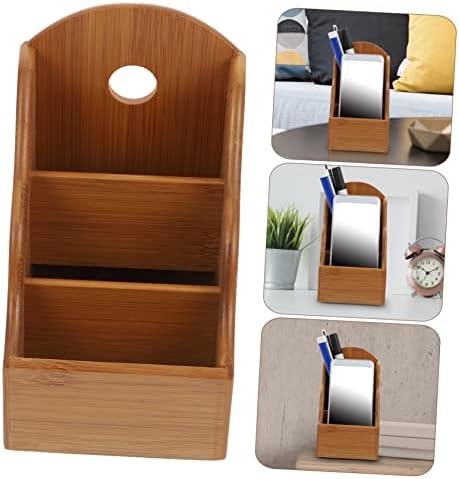 Sewroro Bamboo Storage Box Organizer Tray Dividers for Home Office Pen Oraganizer Simple Elegant Design Corrosion-resistant - Image 6