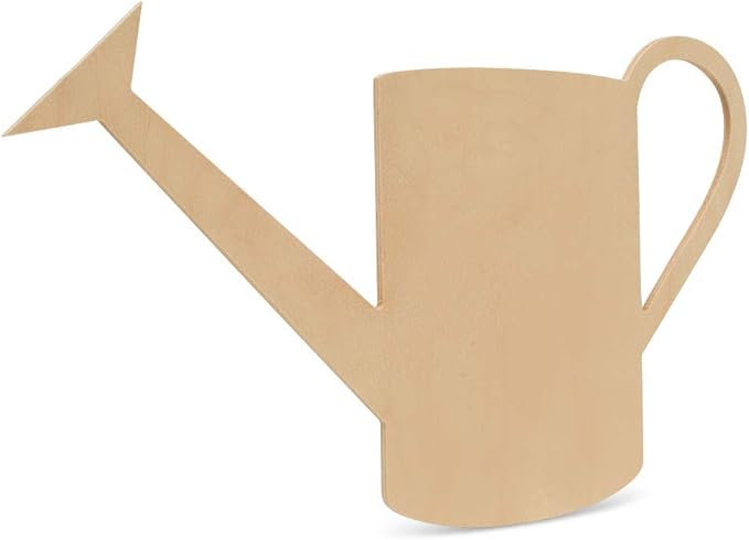 Watering Can Wood Cutouts 18 x 10-1/2, Pack of 3 Unfinished Wood Cutouts to Paint for Easter Spring Crafts, DIY Spring Decorations, and DIY Nature-Themed Décor, by Woodpeckers