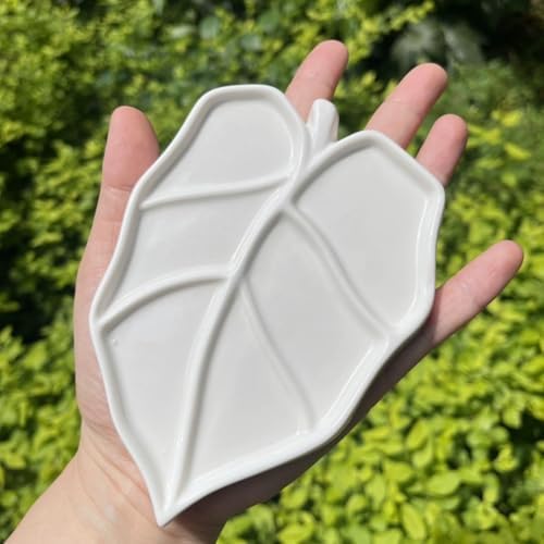 Bower Bird Ceramic Watercolor Palette,mini 5.5in Leaf Artist Porcelain Palettes for Painting,for Acrylic,Gouache,Watercolor,Painting,Ceramic Mixing Tray (Leaf Set) - Image 7