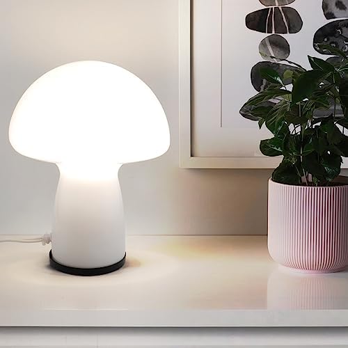 NOTOC Mushroom lamp,Dimmable Glass Table Lamp,Vintage Style Table Lamp,White Bedside Desk lamp,Cute Table Lamps.（LED Bulbs Included） - Image 2