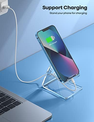 Lamicall Clear Acrylic Cell Phone Stand, Office Desk Decor Accessories - Image 3