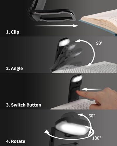 HEMONNKAM Reading Light, Rechargeable Clip-On Book Light for Bed at Night - Image 5