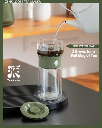 ZENS Modern Glass Infuser Teapot, Smart One Touch Tea Maker for Loose Tea - Image 4