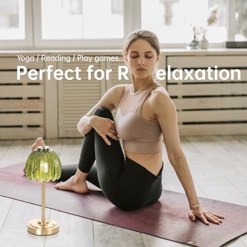 Shenmoyl Small TulipTable Lamp, 3 Color Temperatures, Table Lamps for Living Room, Bedroom, Nightstand (Green Tulip) - Image 6