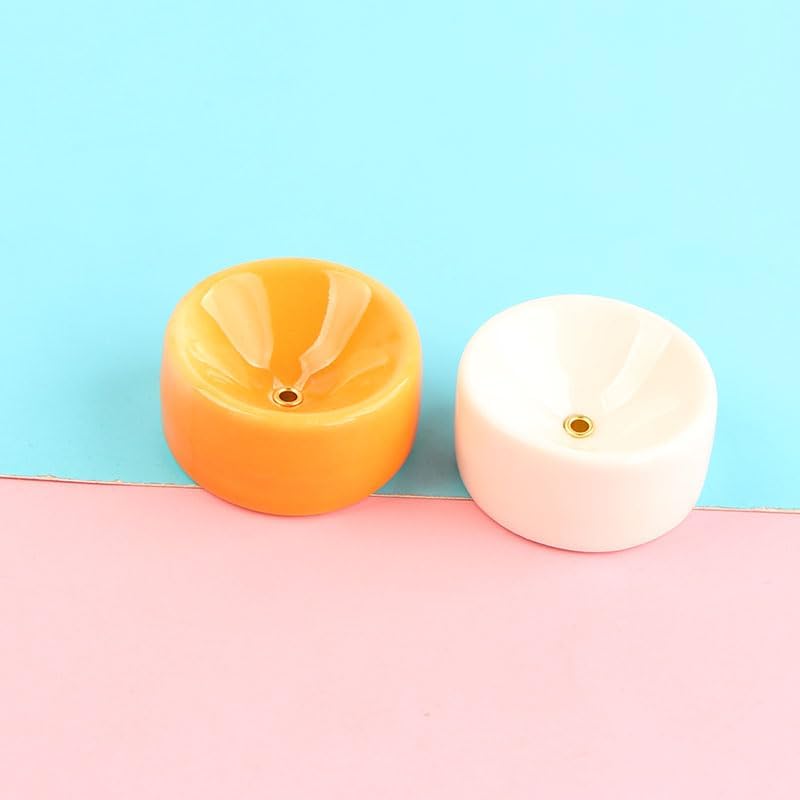 5Pcs Minimalist Round Ceramic Stick Incense Holders, Modern Simple Static Aroma Trays, Calming Zen Ornaments for Yoga, Spa, Bedroom, Living Room & Office Flat Surface Displays - Image 5