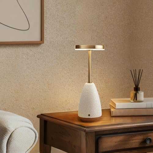 RONDURE Ceramic Cordless Rechargeable Touch Dimmable Table Lamp - Image 4
