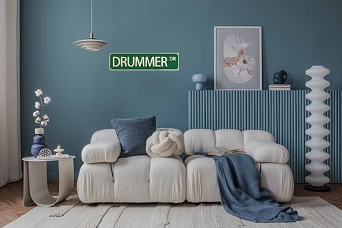 Classic Drummer Street Metal Sign 4x16 in Wall Art for Music Lovers Installation for Home Decor - Image 4