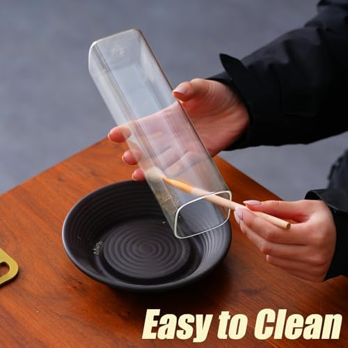 Ceremony Incense Holder, 2 in 1 Incense Burner for Sticks, Ash-Proof Glass Incense Burner for Meditation Yoga Spa Room Decor (2 in 1 Square) Ceremony Incense Holder, 2 in 1 - Image 6