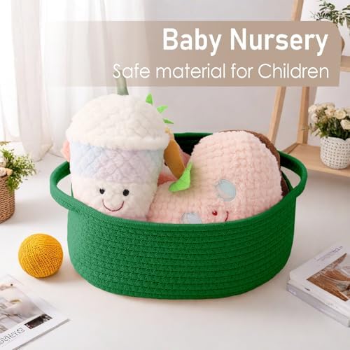 JMvicyroam Small Woven Basket, Empty Gift Basket, Green/1 Pack - Image 5