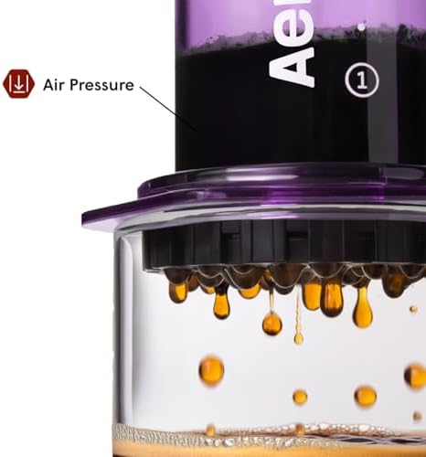 AeroPress Clear Purple Coffee Press, French Press, Pour-Over & Espresso Style - Image 4