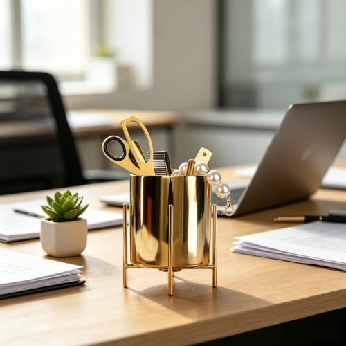Gold Pen Holder Pen cup & Pen Holders Desk Accessores - Image 4