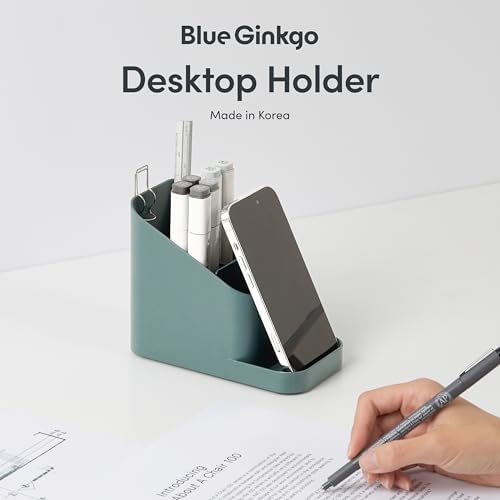 BLUE GINKGO Pen Holder, Desk Organizer, Green, Made in Korea - Image 2