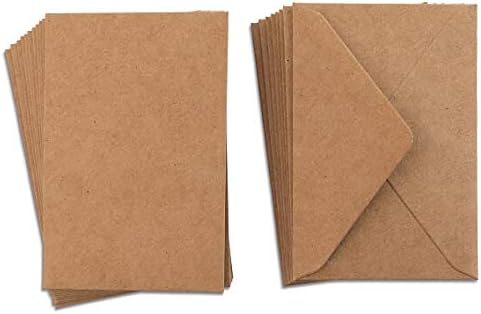 Kraft Mini Envelopes Brown Kraft Envelopes for Gift Cards and Business Cards (4"x2.75" 100 Pack)