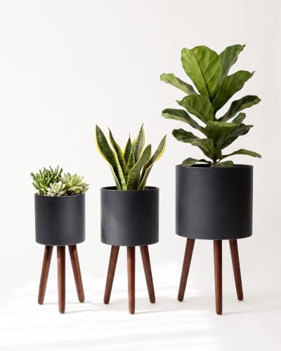 Bamworld 3-Pack Plant Holders for Indoor Plants Metal Planter Stands by Bamworld