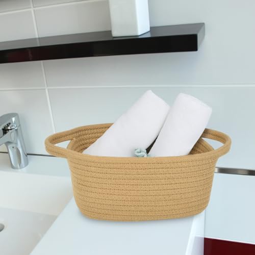 ABenkle Small Storage Basket, Mini Cotton Rope Woven Basket, Cute Boho Decorative Toy Storage Bin - Image 3