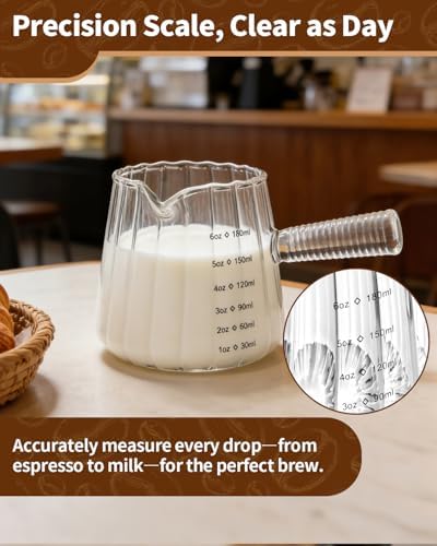 2Pcs 6oz Espresso Cups, V-Spout Espresso Shot Cups, Espresso Accessories - Image 4