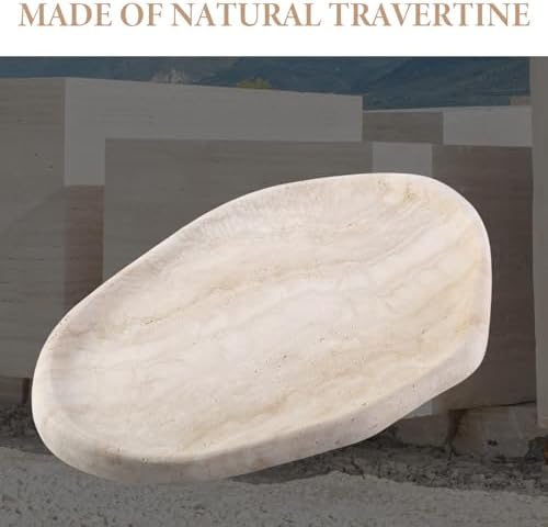 Koville Luxurious Natural Marble Vanity Tray, Cloud Shape Serving Stone Key Tray for Home Decor, 10" x 7" Marble Storage Trays for Bathroom, Stone Plate Holder for Perfume, Candle and Jewelry - Image 4