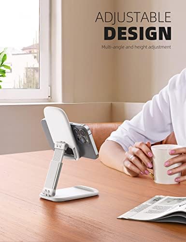 Lamicall White Cell Phone Stand for Desk, Phone Holder - Image 2