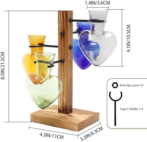 Plant Terrarium Propagation Stations with Wooden Stand - Image 2