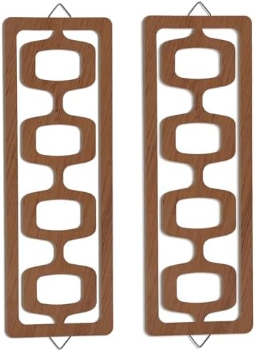 CroBlissful 2pcs Mid Century Modern Wall Art Geometric Wall Decor, Brown by CroBlissful