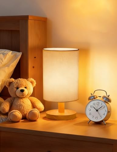 Small Table Lamp Set of 2, Bedside Lamp Nightstand Lamp, 3000K Warm Light Desk Lamp, USB Powered LED Reading Lamp, Boho Vintage Small Lamp for Bedroom Living Room Office Dorm Dresser - Image 3