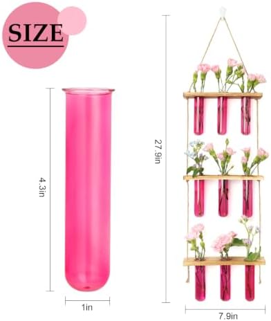 XXXFLOWER Wall Hanging Propagation Station with Wooden Stand Pink - Image 2