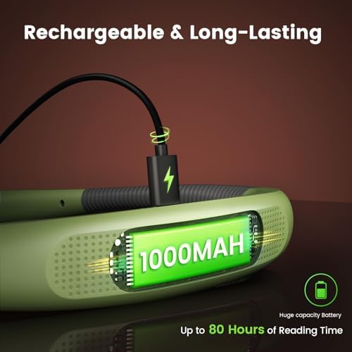 Glocusent Reading Light LED Neck Light,80-hr Rechargeable Book Light - Image 4