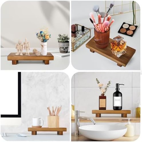Solid Wood Display Riser, Farmhouse Stand for Bathroom & Kitchen - Image 4