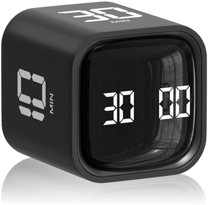 Wbacon Cube Pomodoro Timer, Smart Timer 5/10/30/60 Minutes Custom Countdown by Wbacon