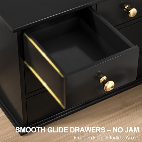 Oak Desk Organizer with Drawers, Durable Wooden Desktop Storage Box - Image 6