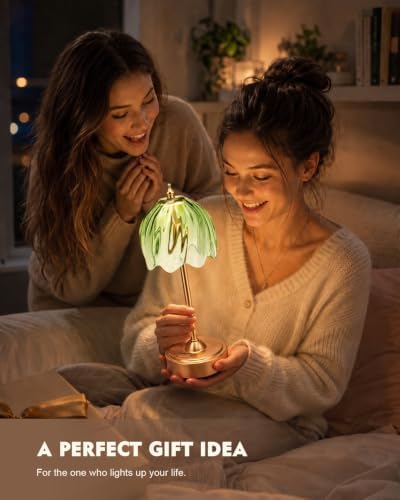 Nusogon Cordless Flower Table Lamp, 5200mAh Small Rechargeable Touch Lamp - Image 6