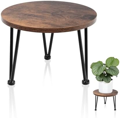 Vigordream Metal Plant Stand Indoor, Heavy Duty Wood Single Planter Holder by Vigordream