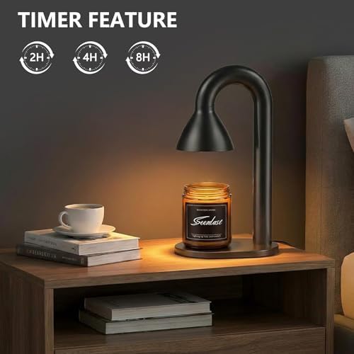 seenlast Black Candle Warmer Lamp with Timer – Industrial Minimalist - Image 6
