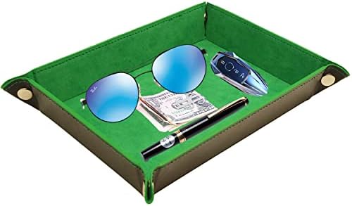 Valet Organizer - Catchall Tray for Jewelry, Wallets, Watches, Keys, Coins, Phones, Glasses - Perfect for Nightstand, Desk, Entryway by Socospace