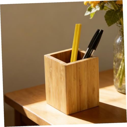 Veemoon Sturdy Bamboo Material Desk Organizing Boxes under Desk Storage Bins Stackable Storage Bins for Office - Image 4