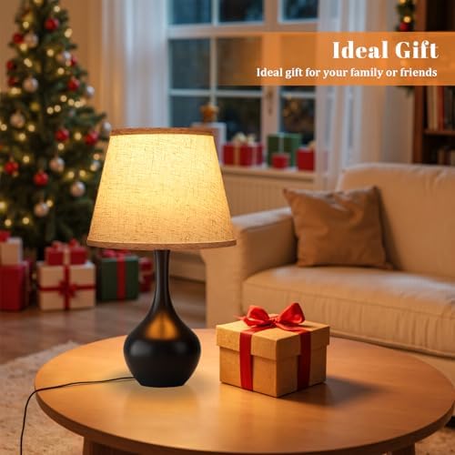 16.1" Touch Table Lamp for Nightstand, 3 Way Dimmable Small Bedroom Lamp - Image 3