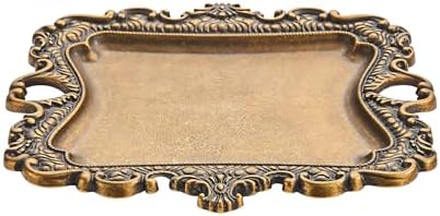khtumeware 1 Pack Vintage Gold Jewelry Dish Antique Brass Jewelry Trays ideal for holding jewelry rings and small trinkets. by khtumeware
