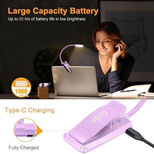 Gritin 9 LED Rechargeable Book Light for Reading in Bed - Image 4