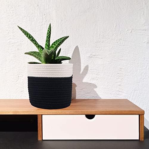6.5 inch Planter Baskets for Indoor Planters Black&White - Image 4